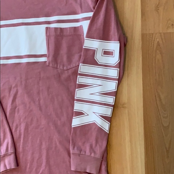 PINK long sleeve tee with pocket! - Picture 2 of 3